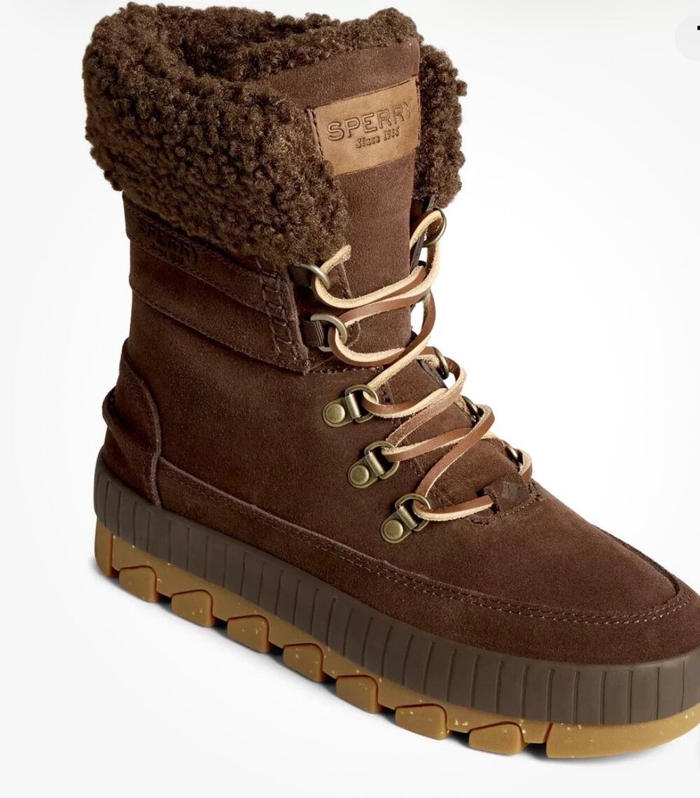 Sperry Torrent Winter Brown Fur  sz 6 Memory Foam